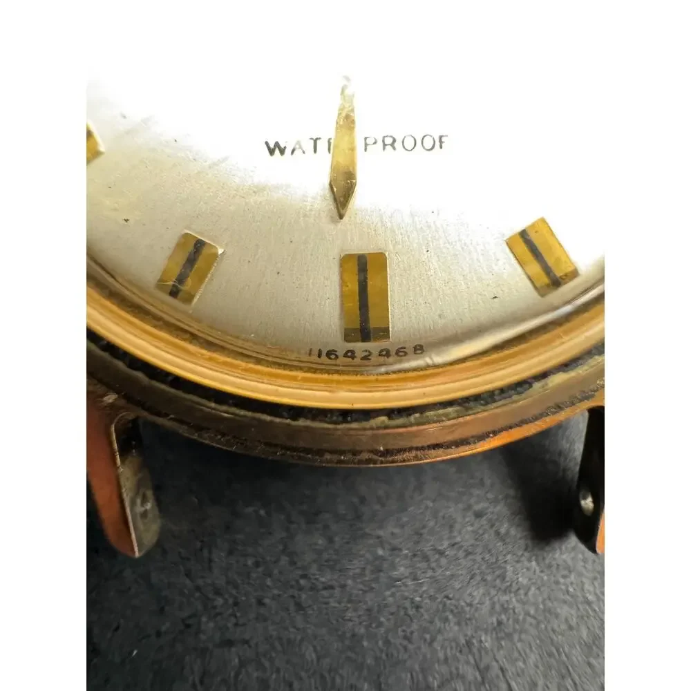 1968 Vintage Timex Marlin Manual Wind 11642468 Gold Tone Waterproof No Band